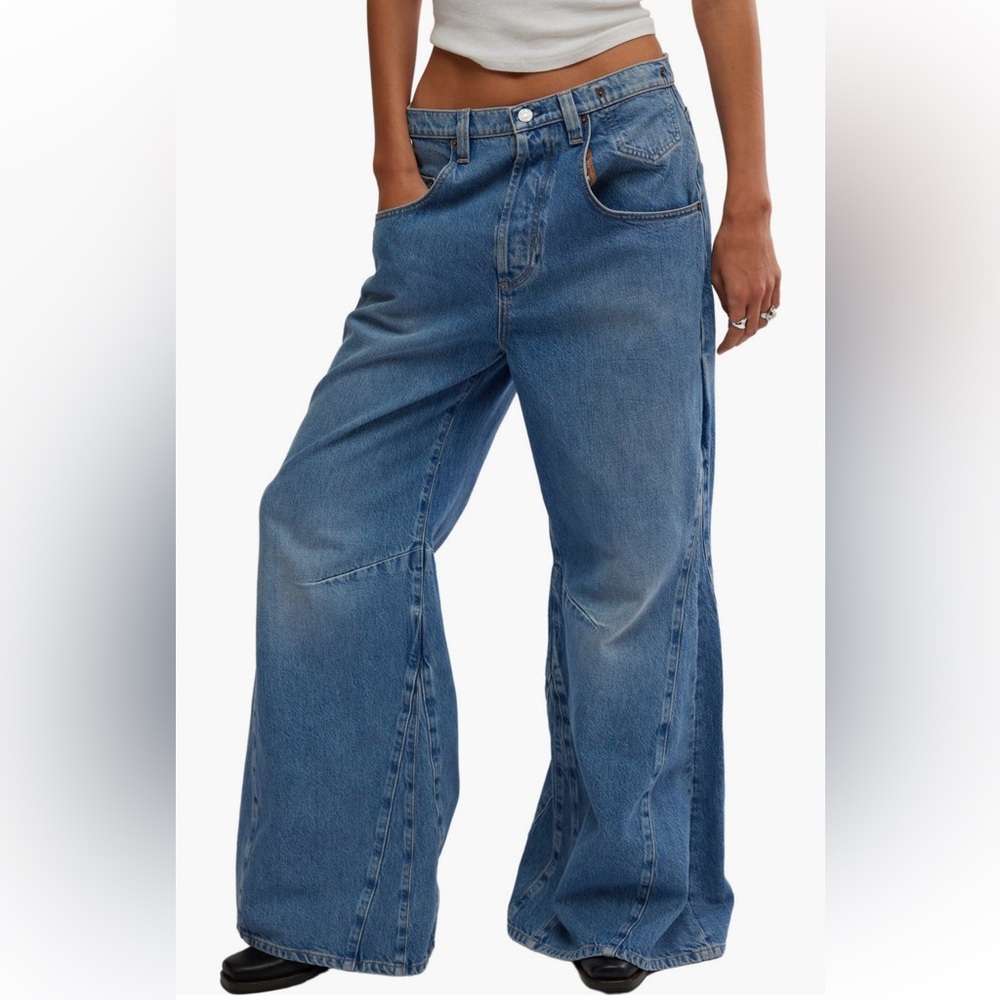 Free People We The Free Eden High Slouchy Jeans Homefree Size 29 $148 Retail NWT - Picture 2 of 13